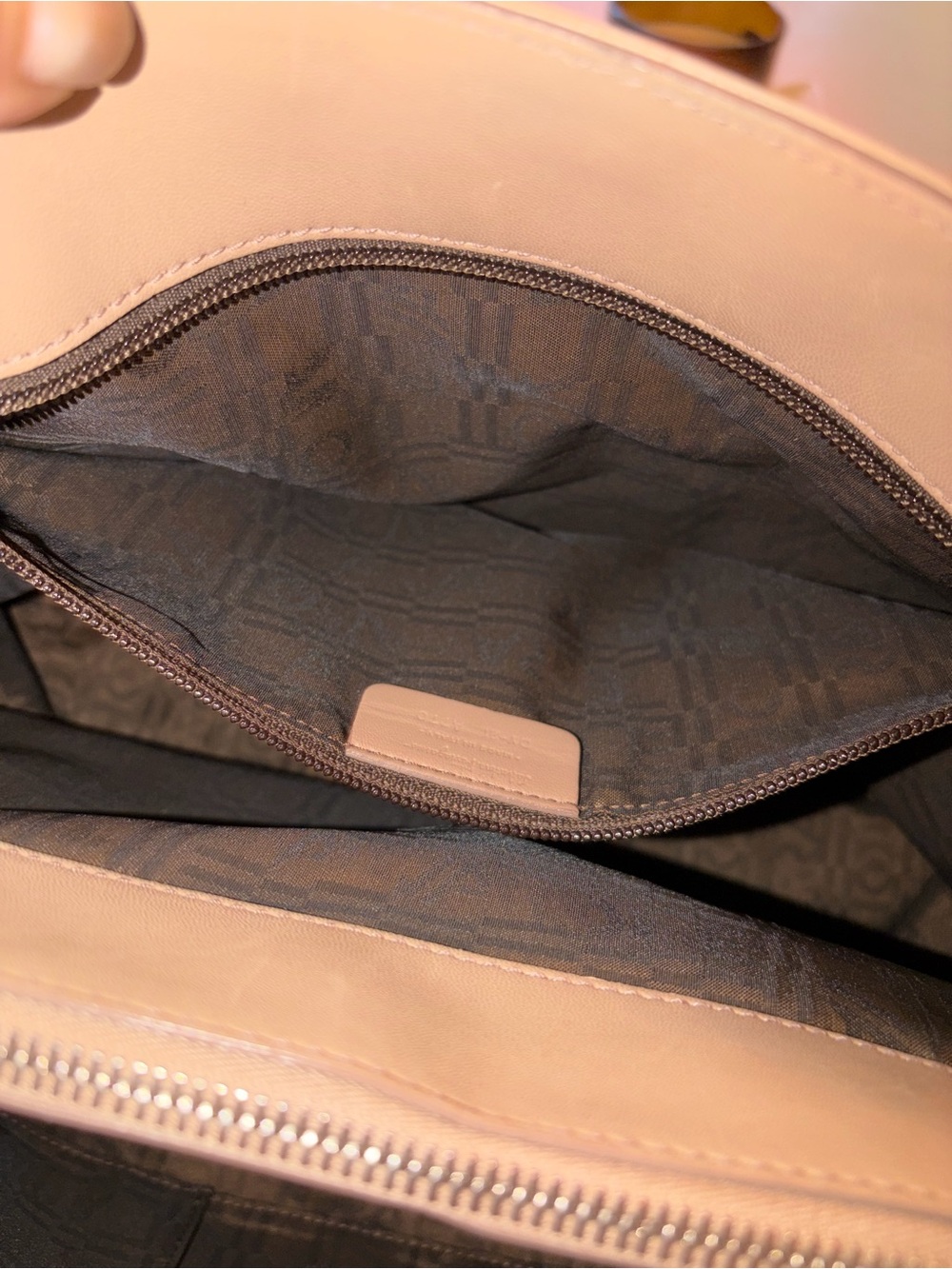 Salvatore Ferragamo Lambskin Tote Handbag in Beige - Picture 12 of 16